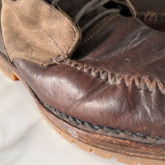 Men's Rag & Bone Anders Brown Leather Ankle Boots Size 13 - Picture 8 of 12